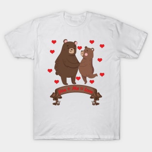 Happy Valentines day -Valentines Bear You + Me = Love T-Shirt